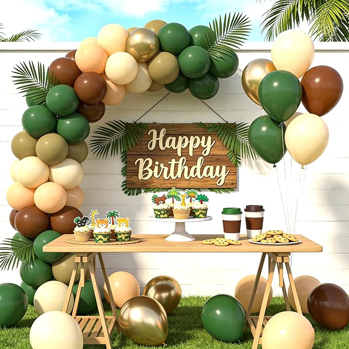Green and Brown Balloons Set - Image 2