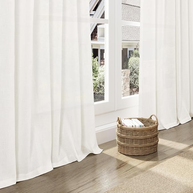 Neutral Linen Curtains 108 Inches Long - Image 5
