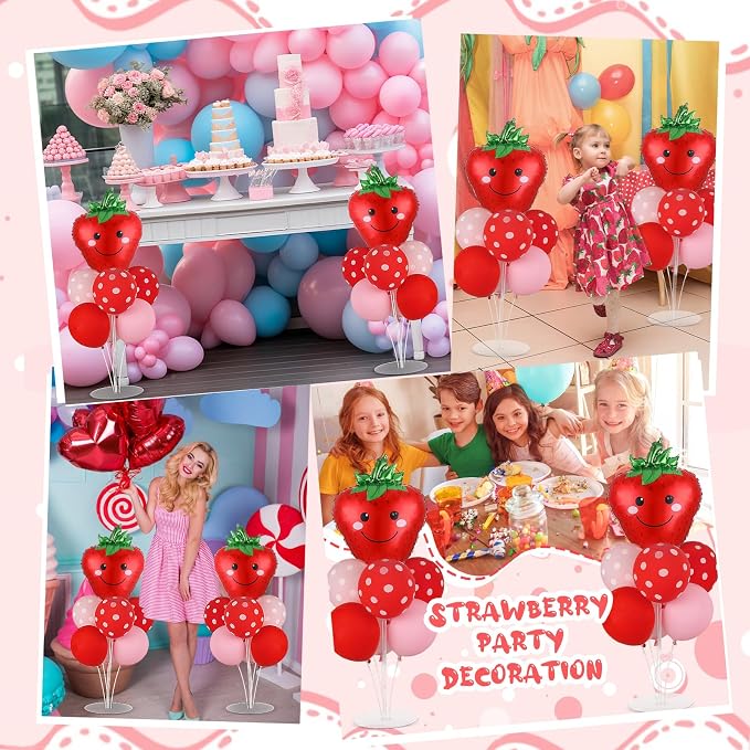 4 Sets Strawberry Party Balloons Stand Kit - Image 7