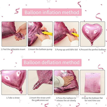 Biapian Light Pink Heart Balloons, 18inch Pastel Pink Love Heart Balloons - Image 3
