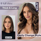 Full Shine Tape in Hair Extensions Human Hair Color 4 Medium Brown Ombre 24 Blonde And 4 Genius Weft Tape in Extensions Real Human Hair Double Weft 50G One Piece 22Inch Wire Adjustable Size