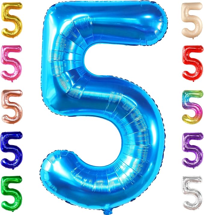 KatchOn Giant Blue Number 5 Balloon by KatchOn