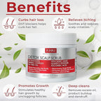 Scalp Scrub with Tea Tree Oil for Hair Growth | DHT Blockers, Volcanic Sand & Mineral Complex | Detoxifies, Exfoliates & Removes Flakes | Clears Build-Up for a Healthy Scalp | 7.77 fl oz