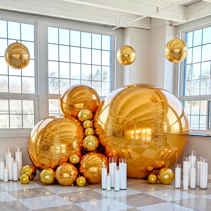 24 Pcs Giant Metallic Party Balloons, Birthday Wedding Christmas Party - Image 4