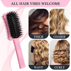 Curl Defining Brush Pink, Volume Curly Hair Brush for Effortlessly Detangling Shaping and Styling Women's Curls, Waves & Coils, Curly Hair Products, Reduce Frizz