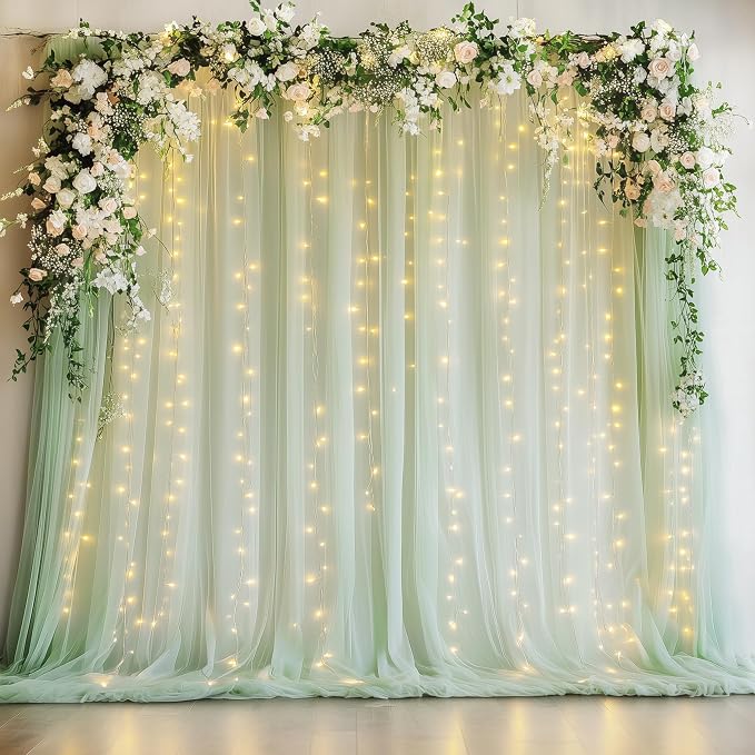 Fomcet Tulle Backdrop Curtains by Fomcet