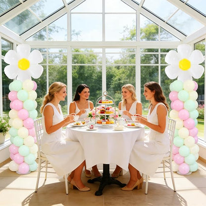 Daisy Pastel Flower Balloon Column Stand Kits 2 Sets - Image 7