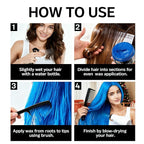 4 Colors Temporary Hair Color Wax for Christmas Party, Stocking Stuffers - DIY Washable Natural Instant Hair Color for Women Temporary Hair Dye for Kids Teens Women Men(White&Gray&Green&Blue 5 pcs)