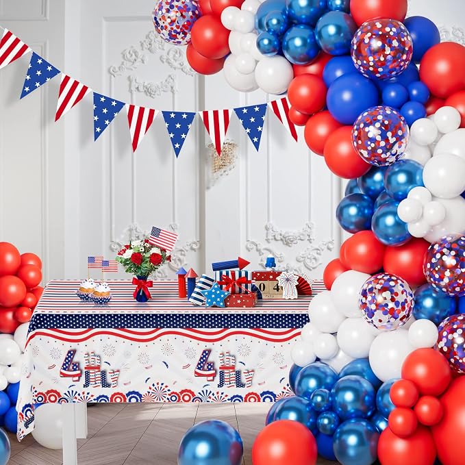 Red White Blue Balloon Garland Arch Kit - Image 5