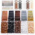 YGDZ 750PCS Bobby Pins for Women, 250PCS 2Inch Hair Pins for Brown Hair, Black, Blonde Hair, 500PCS Elastic Hair Ties Neutral Colors, Christmas Stuffers Xmas Gift Hair Accessories for Women, Girls