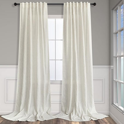 Pitalk Ivory Cream Curtains 86 Inches Long by Pitalk