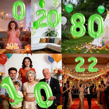 40 Inch Number 80 Balloons for 80th Birthday Party Decorations, 0-100 Fruit - Image 7