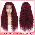 MEIMEI 200 Density 99J Burgundy Lace Front Wigs Human Hair Loose Wave 15A 13x4 Full Large Lace Space Frontal Wig Pre Plucked with Baby Hair Glueless Burgundy Loose Deep Wave Wigs 22 Inch