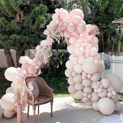 PartyWoo Beige Balloons 101pcs 12 Inch Boho Cream Ivory Neutral White Latex - Image 7