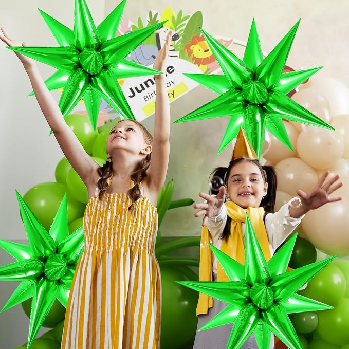 72 Pcs Star Balloons Foil Explosion Balloons Magic 12 Point Star Cone Balloon - Image 2