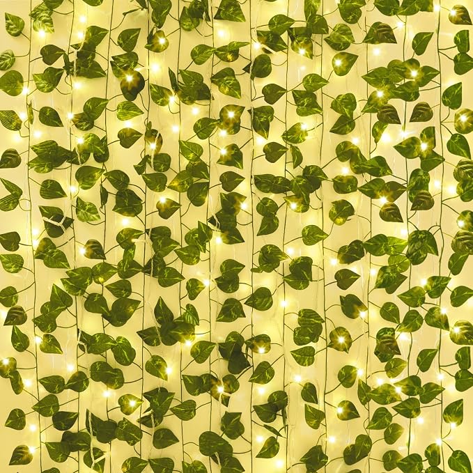 CEWOR 24 Pack 173ft Fake Ivy Vines, Artificial Ivy Garland by CEWOR