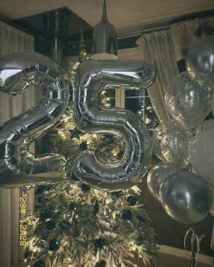 Silver Number 25 Balloon 40 Inch - Image 3