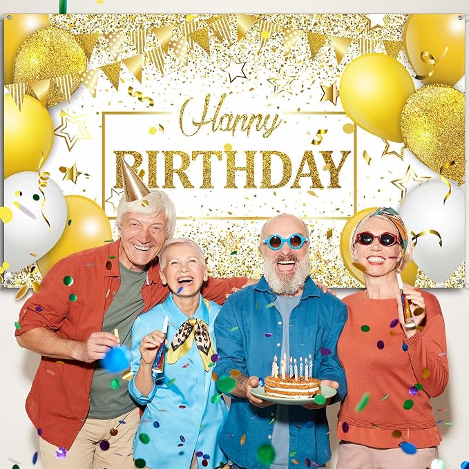 Tatuo Happy Birthday Decorations Backdrop Banner - Image 6