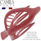 Camila Paris CP3232 French Hair Clips, Large Side Slide Hair Clips for Volume Hair, Strong Hold No Slip Grip, Girls Hair Claw Clips for Women, Durable Styling Girls Hair Accessories, Made In France