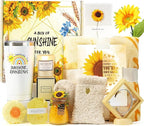 Christmas Gifts for Women, Sending Christmas Sunflower Gift for Mom, 10 Pcs Spa Gifts for Women, Birthday Gift Sets, Unique Holiday Basket for Mom, Girlfriend, Wife, Sister,