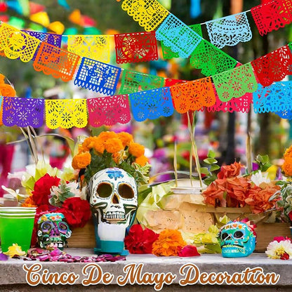 Boao 4 Packs 65.6 Feet Cinco De Mayo Party Decorations Mexican Banner Fiesta - Image 5