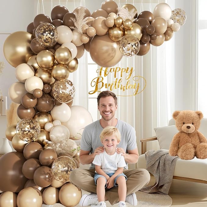 Brown Gold Balloon Garland Arch Kit, 18 12 10 5 inch Different Sizes Brown - Image 5