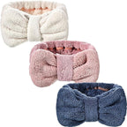 Hicarer 3 Pieces Towel Headbands for Women Makeup Spa Headband for Washing Face Shower