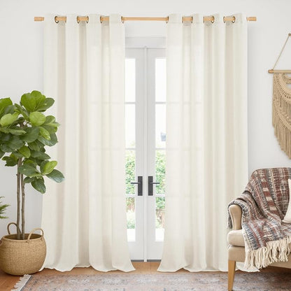 YoungsTex 102 Inches Long Linen Curtains by YoungsTex