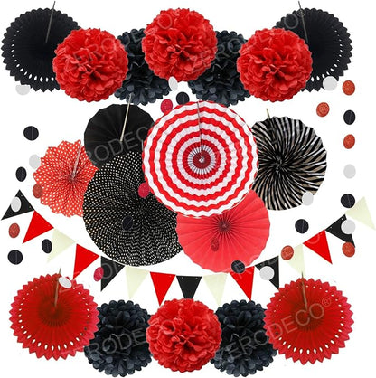 Party Decoration, Garlands String Polka Dot and Triangle Bunting Flags by ZERODECO