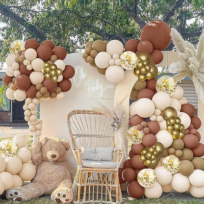 138PCS Brown Balloon Garland Arch Kit - Image 8