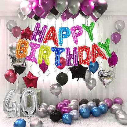 Happy Birthday Balloons Banner, Foil Balloon Personalized Name Letters Balloons - Image 2