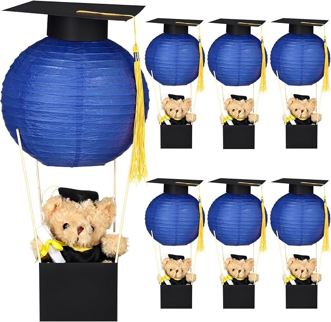 Silipull 6 Sets Graduation Table Centerpieces Hot Air Balloon Party Decorations by Silipull