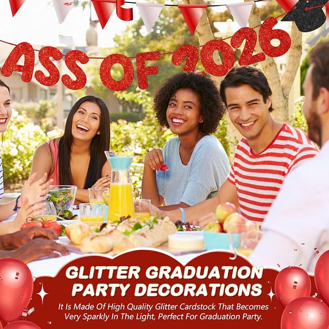 Fulmoon Congrats Grad Class of 2026 Banner Graduation Party Decor Class of 2026 - Image 7