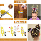Temporary Hair Color Wax Kit, Stocking Stuffers for Teen Girls, Instant Hair Dye Color Wax Washable Natural Hair Color Cream for DIY Hairstyle on Crazy Hair Day, Children's Day, Christmas (Yellow)