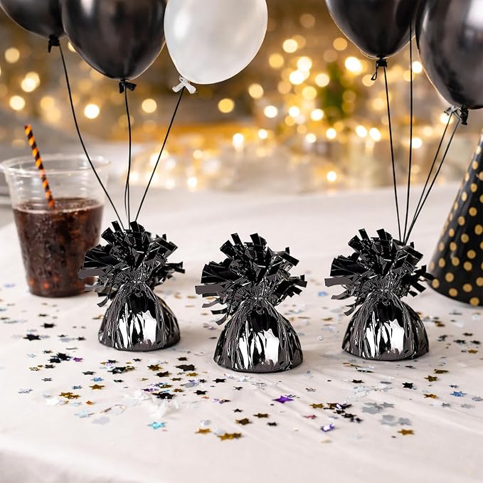 Metallic Plastic Wrapped Balloon Weights Party Decorations 12 Pcs - Image 4