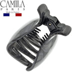 Camila Paris CP2122 French Hair Clip for Women for Long Curly Wavy Hair, Gray, Girls Hair Claw Clips Jaw Fashion Styling Hair Accessories for Women, Strong Hold No Slip Grip, Made in France
