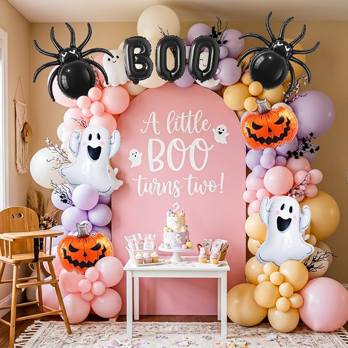 9PCS Halloween Balloons Set Ghost Pumpkin Spider BOO Balloons Decor | Includes - Image 4