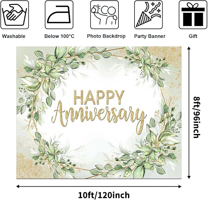Cotton Sage Green Leaves Backdrop - Image 2