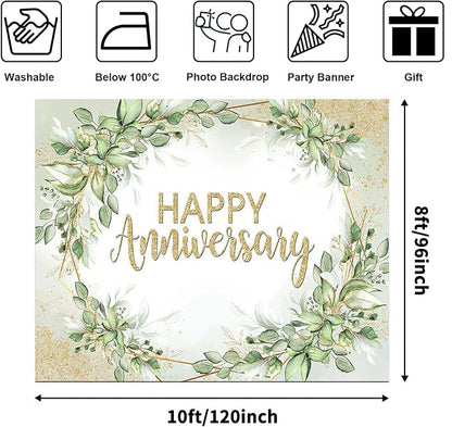 Cotton Sage Green Leaves Backdrop - Image 2