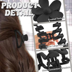 12 Pcs Claw Clips, Multi-Shapes Hair Clips for Women Girls, Non-Slip Large Jaw Claw Clips for Thick Thin Curly Hair Accessories (Black)