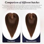 starluck Hair Toppers with Bangs for Women, 5 * 5.5" Large Base, Brown Real Human Toppers for Thinning Hair and Gray Root Coverage