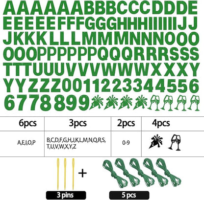 129Pcs DIY Custom Letter Banner Glitter Customizable Banner Kit DIY Happy - Image 2