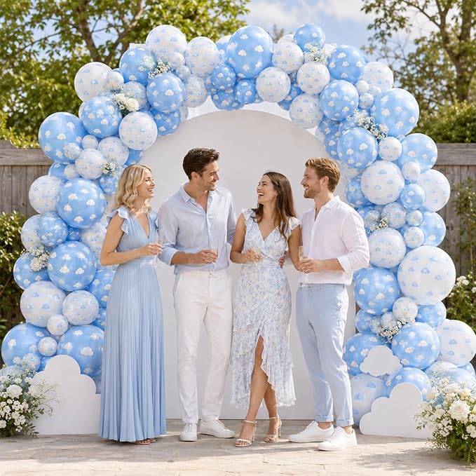 Cloud Balloons, Baby Shower, Cloud Themed Party Decorations Supplies - Image 5