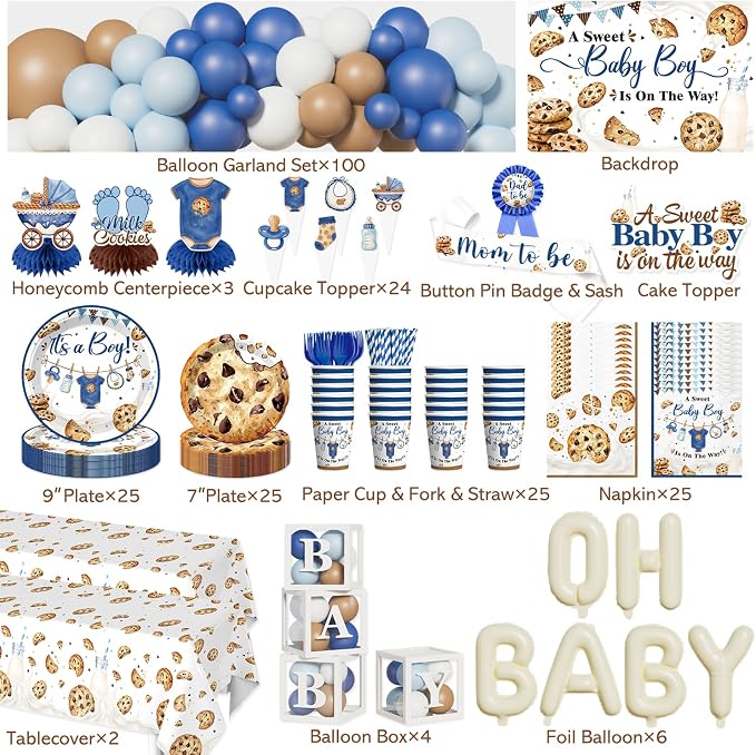 Cocomigo 297PCS Cookie Baby Shower Decorations - Image 2
