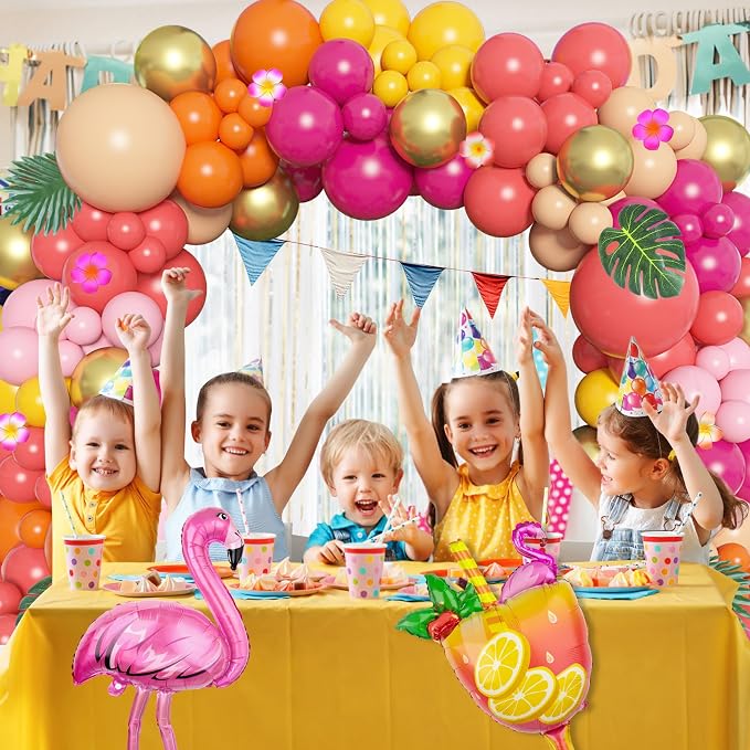 178Pcs Tropical Balloons Arch Garland Kit Luau Party Decorations | Aloha - Image 5