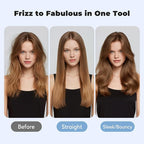 Farery 2.4" Thermal Brush, Large Barrel Heated Round Brush with Triple PTC & 5 Heat Settings (280-420°F), Lightweight Dual Voltage for Voluminous Big Curls, Waves & Straightening Long Hair