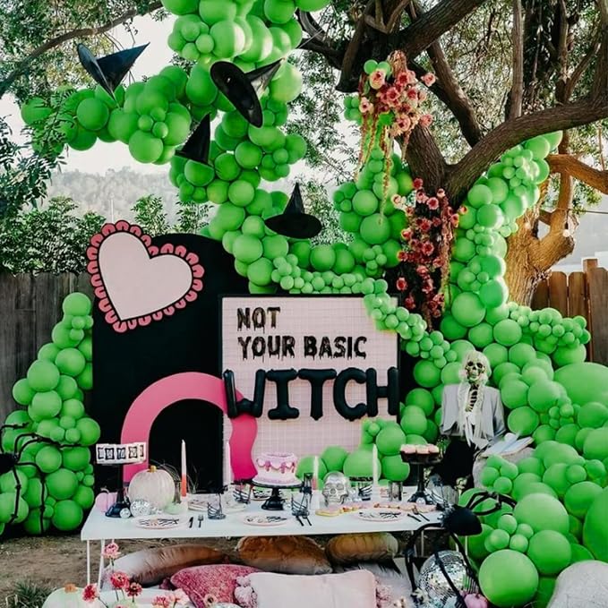 134Pcs Green Balloons Different Sizes 5 10 12 18 Inch Green Balloon Garland - Image 5
