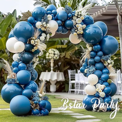 Double Stuffed Dusty Blue Balloon Garland Arch Kit | 18/12/10/5inch Different - Image 3