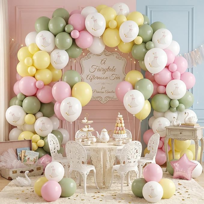 Pink and Green Goose Balloons for Baby Shower Decorations | 12-inch pastel pink - Image 6