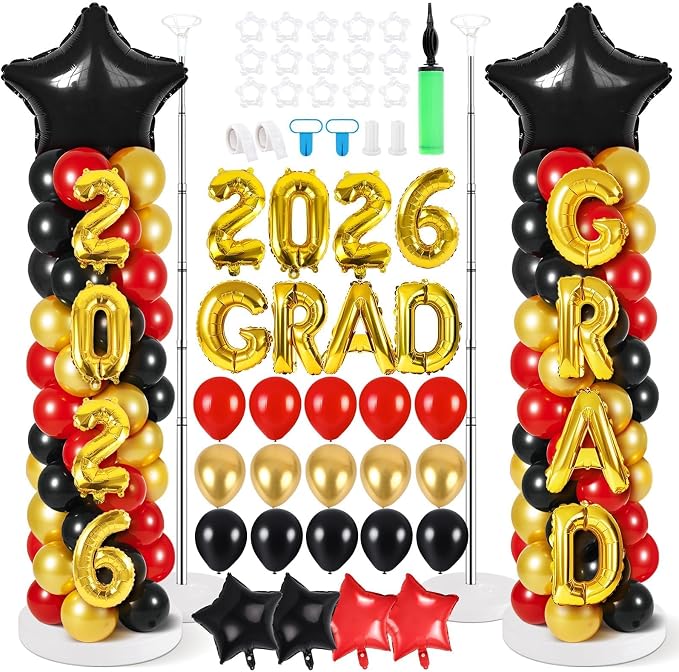 2 Sets Graduation Balloon Column Stand Kit by Unknown